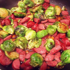 Savory Brussels Sprouts With Smoked Sausage