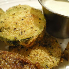 Rosemary Cornmeal Crusted Zucchini with Grapefruit Aioli
