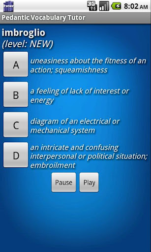 Pedantic Vocab Tutor