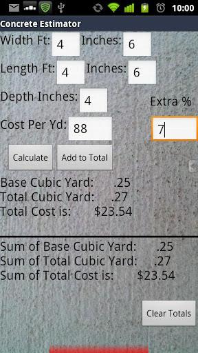 Concrete Estimator