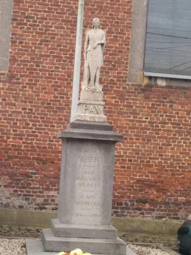 Statue Hommage Au Roi Albert 1er Et Aux Soldats Vaillants De 1914 - 1919