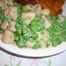 Creamed Peas and Mushrooms