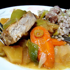 Hawaiian Appled Pork Chops With Carrots