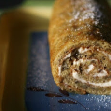 Banana Cake Roll with Cream Cheese Filling