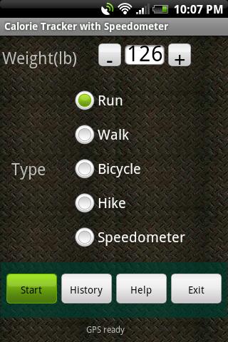 Calorie Tracker w Speedometer