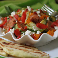 Ribbons of Zucchini Mediterranean Salad
