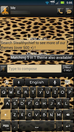 GO Keyboard Cheetah Theme