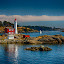 Fisgard Lighthouse by Carrie Cole - Novices Only Landscapes ( fortroddhill, red, old lighthouse, canada, fisgard lighthouse, lighthouse, victoria, ocean, westcoast, heritage, britishcolumbia )