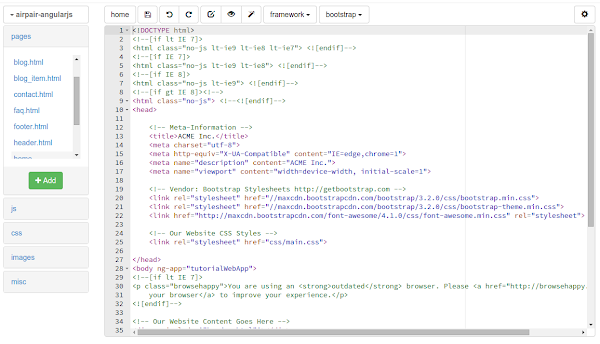 Angularjs Template