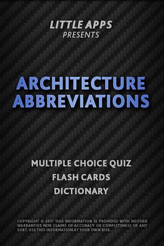 ARCHITECTURE ABBREVIATIONS