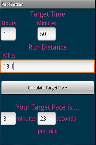 PaceSetter - Pace Calculator