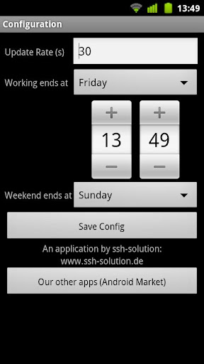 WeekendCounter Widget