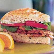 Spicy Chicken and Arugula Sandwich