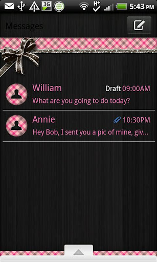 GO SMS - Brown N Pink Plaid