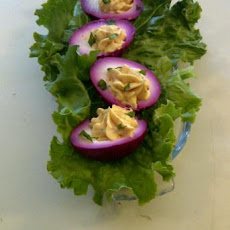 Southern-Style Beet Pickled Deviled Eggs