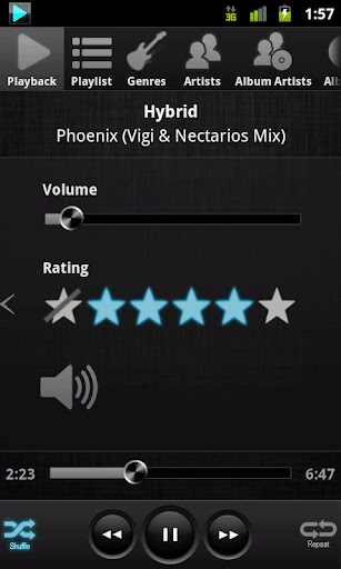 awaremote-for-winamp for android screenshot