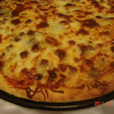 Pizza with no knead crust