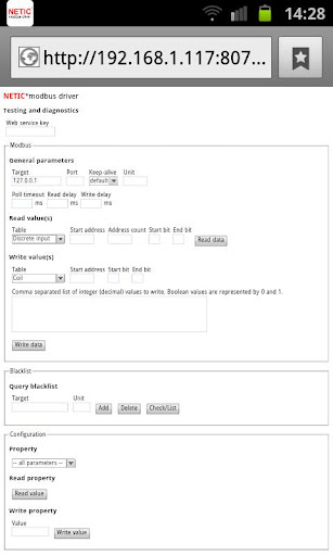 Modbus driver