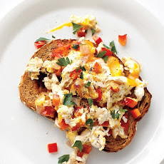 Quick Vegetable Scramble on Toast