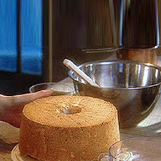 Chocolate Chip Angel Food Cake with Chocolate Ganache