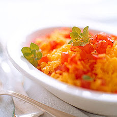 Saffron Rice with Tomatoes and Fresh Oregano