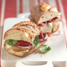 Roast Pork Sandwiches with Sweet Peppers and Arugula