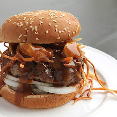 Poutine Burger (Burgers with Fried Potatoes, Cheese Curds, and Gravy)