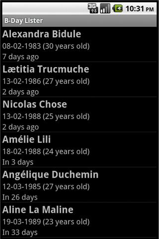 免費下載工具APP|B-Day Lister app開箱文|APP開箱王