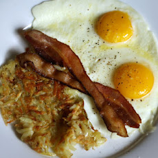 Alton Brown's 'Man Breakfast' with Bacon, Eggs, and Hash Browns