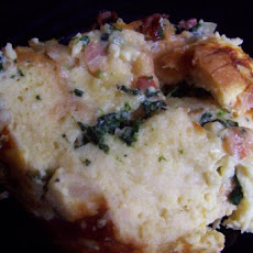 Giada's Spinach and Pancetta Strata Yummy!