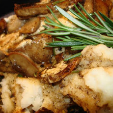 Balsamic Rosemary Veal Medallions W. Mushrooms and Goats Cheese