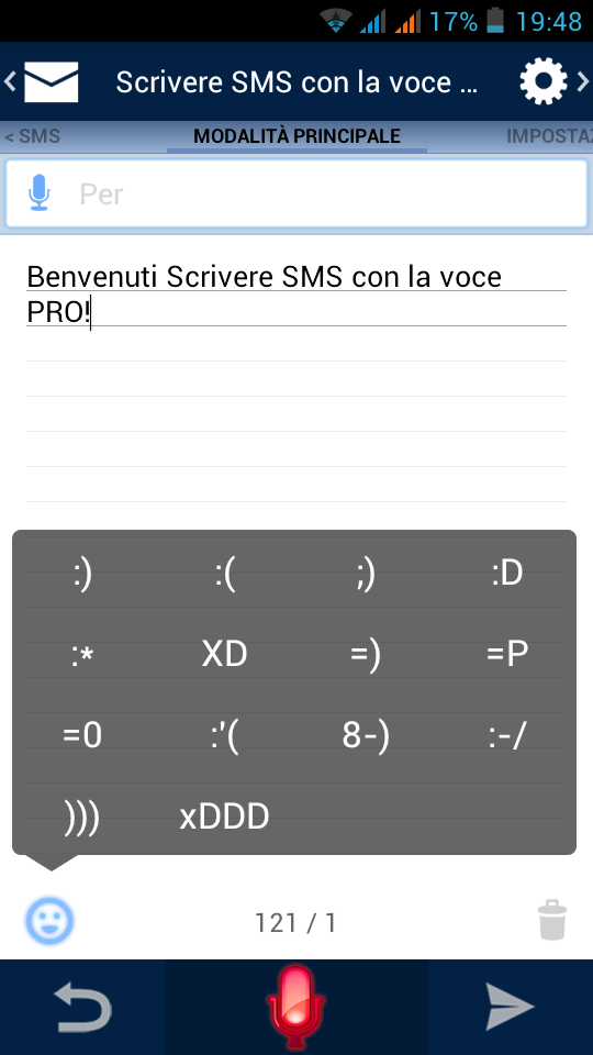 Android application Write SMS by voice PRO screenshort