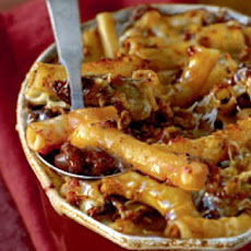 Baked Ziti with Spicy Pork and Sausage Ragù