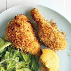 Buttermilk Chicken with Cornbread and Cucumber-Celery Salad