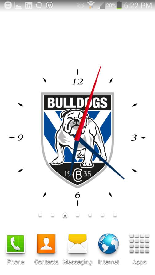 Android application Canterbury Bulldogs Clock screenshort