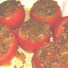 Baked Tomatoes With Basil Orzo