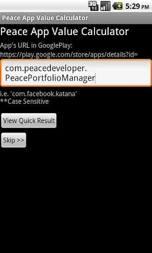 Peace App Value Calculator