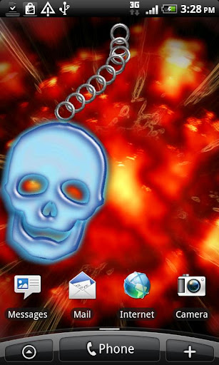 Blue Skull Live Wallpaper