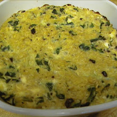Brown Rice With Spinach and Feta Cheese