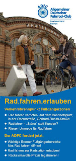 Rücksichtsvolles Miteinander in Fußgängerzonen soll legal sein!