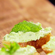 Minted Pea Puree Crostini