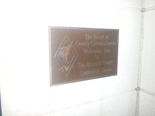 The Broward County Convention Center Plaque