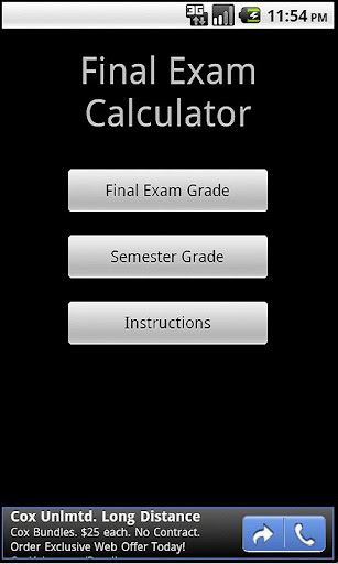 Final Exam Calculator