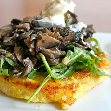 Warm Mushroom Salad with Crispy Polenta