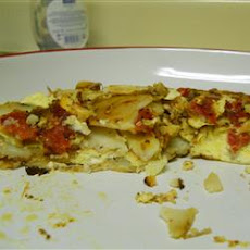 Roasted Red Pepper and Goat Cheese Frittata