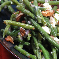 Green Beans, Toasted Pecans, and Blue Cheese