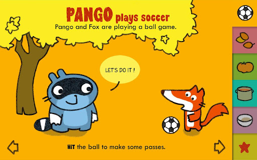 Pango plays soccer