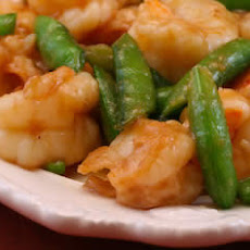 Stir-Fried Shrimp with Snow Peas (or Sugar Snap Peas) and Ginger