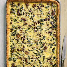 Swiss Chard, Mushroom, and White-Cheddar Quiche