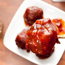Elk Meatballs with Bourbon Barbecue Sauce Recipe